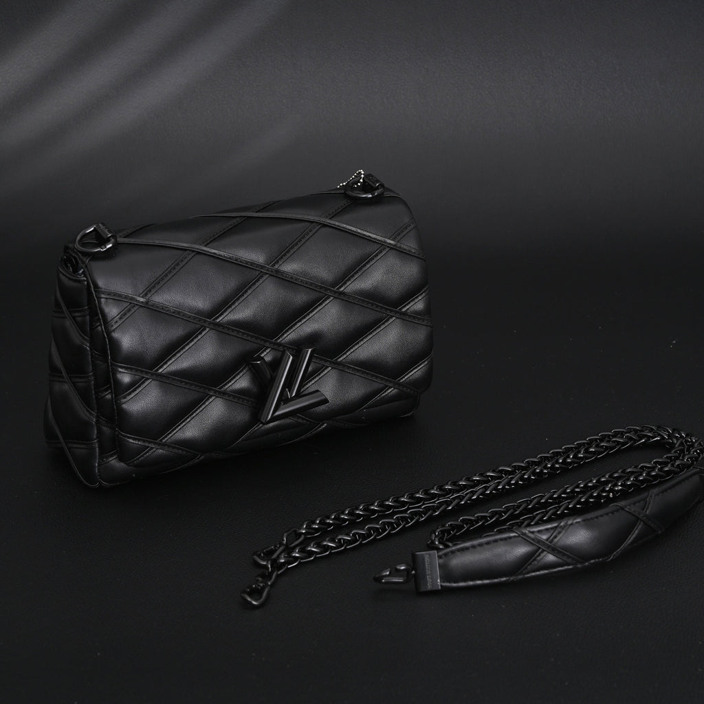 Louis Vuitton GO-14 MM Quilted Leather Chain Shoulder Bag ¨C Black