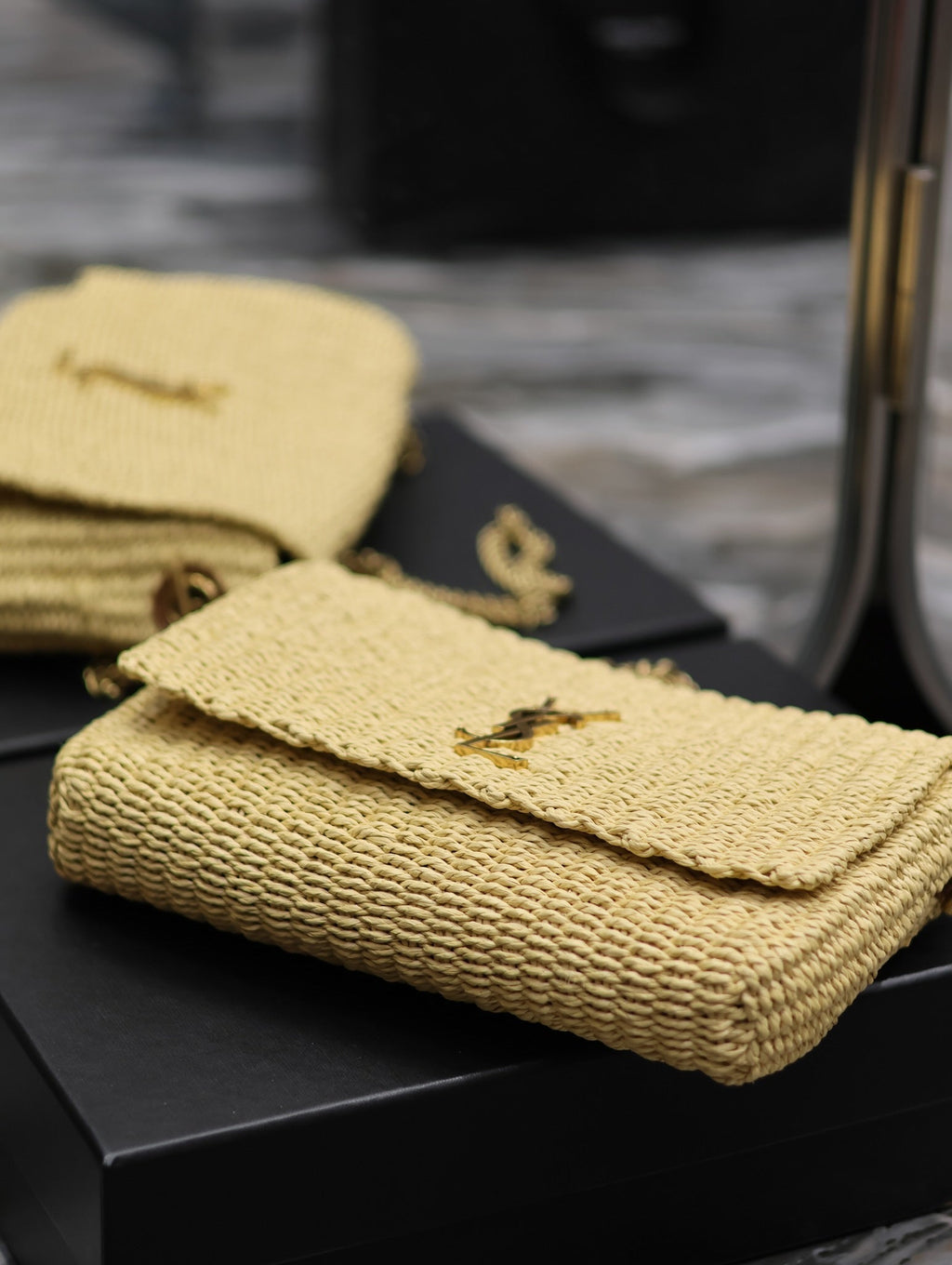 YSL Kate In Raffia - 28.5?¨¢20?¨¢6cm