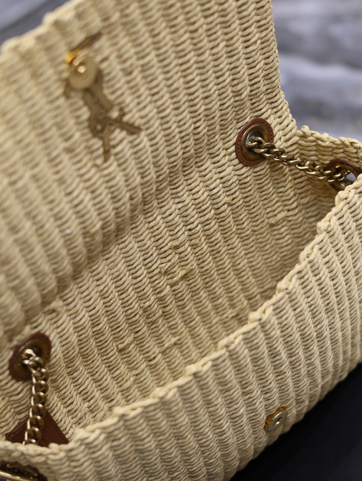 YSL Kate In Raffia - 28.5?¨¢20?¨¢6cm