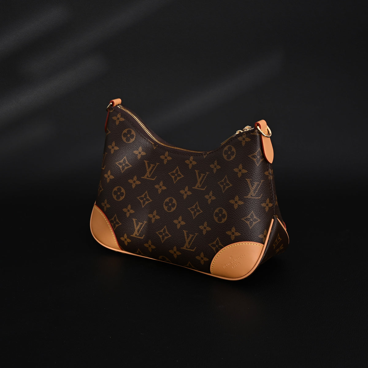 Louis Vuitton Boulogne Monogram Canvas Shoulder Bag ¨C Classic Brown with Vachetta Leather Trim (M45832)