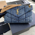 YSL Puffer Denim Bag - 29?¨¢17?¨¢11cm
