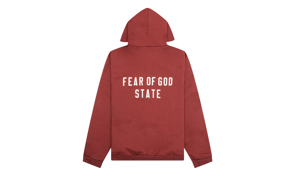 Heavy Fleece Full Zip Hoodie "Crimson" 192BT246246F
