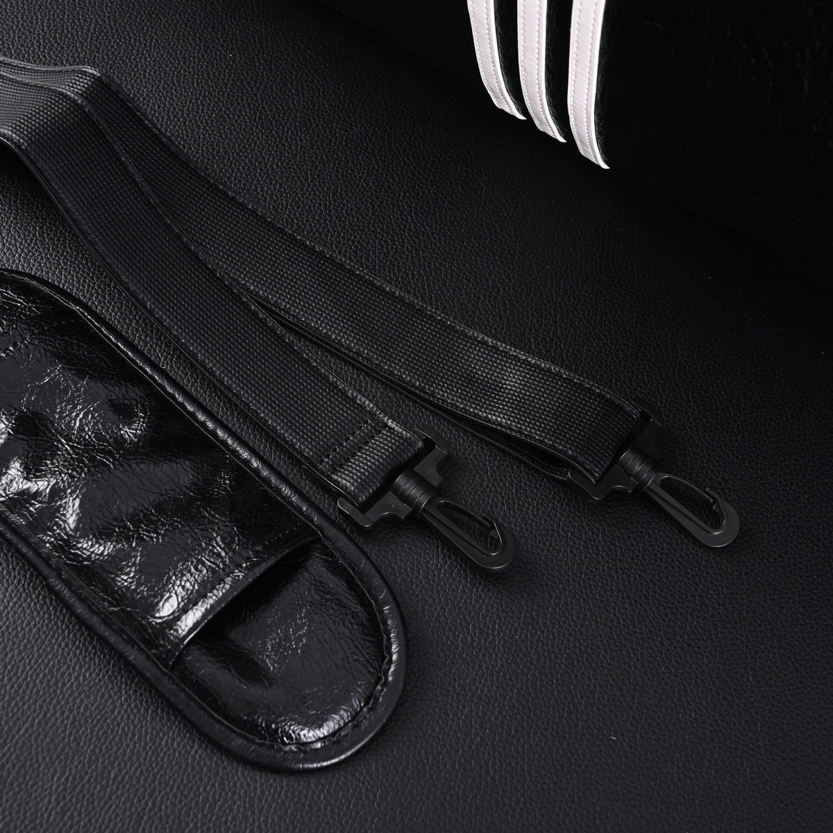 Balenciaga x adidas Large Duffel Travel Bag ¨C Black with Trefoil Logo and Triple Stripes