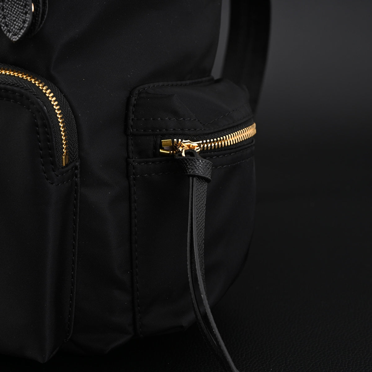 Burberry The Rucksack ¨C Black Nylon & Leather Backpack with Gold-Tone Hardware