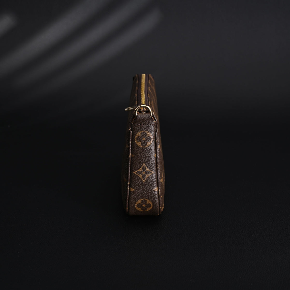 Louis Vuitton Pochette Accessoires Monogram Canvas Clutch Bag ¨C Brown with Gold Chain (M82766)