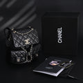 Chanel Duma Backpack ¨C Black Quilted Lambskin with Gold-Tone Hardware (24A Collection)