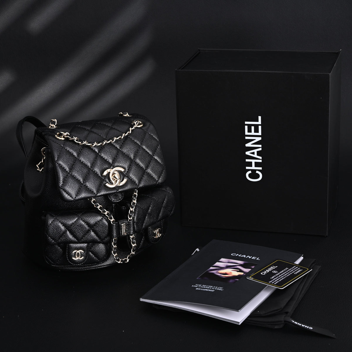 Chanel Duma Backpack ¨C Black Quilted Lambskin with Gold-Tone Hardware (24A Collection)