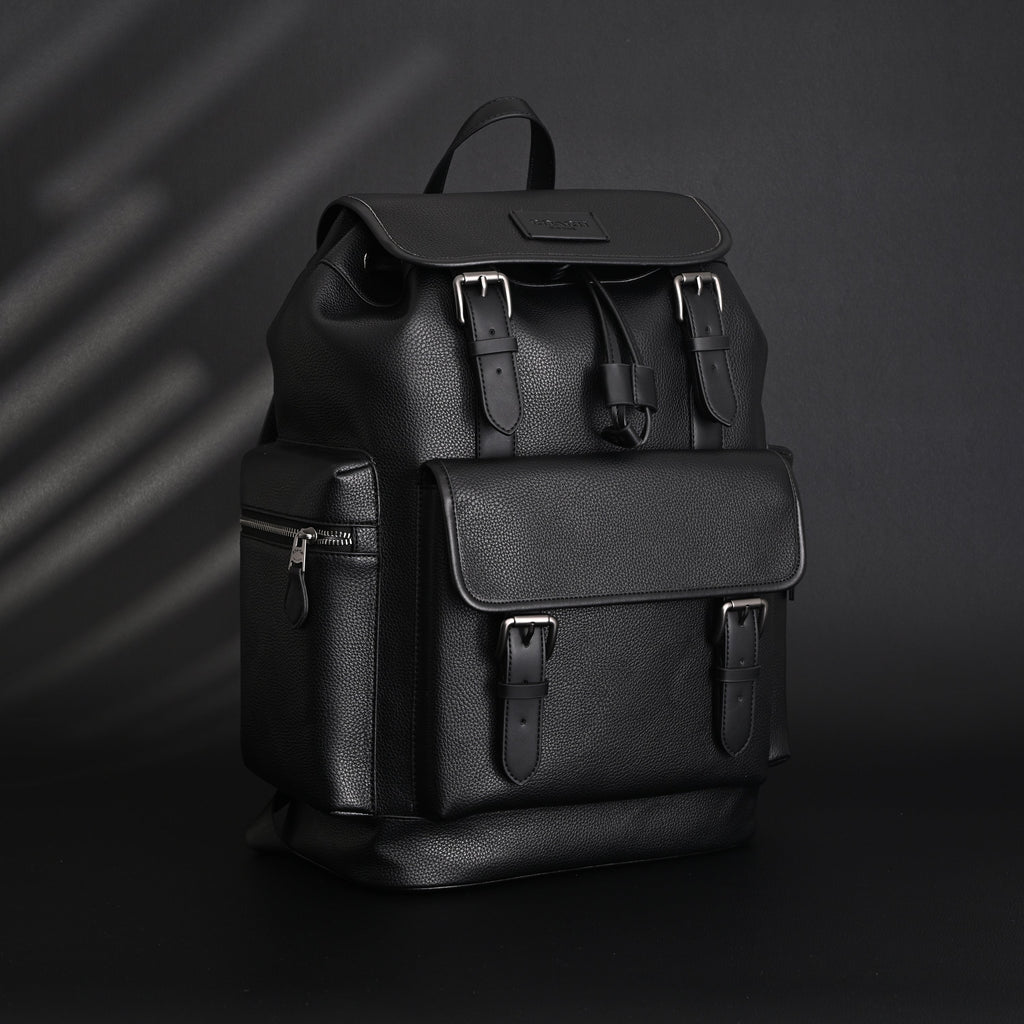 Prada Nylon & Leather Multi-Pocket Backpack ¨C Black