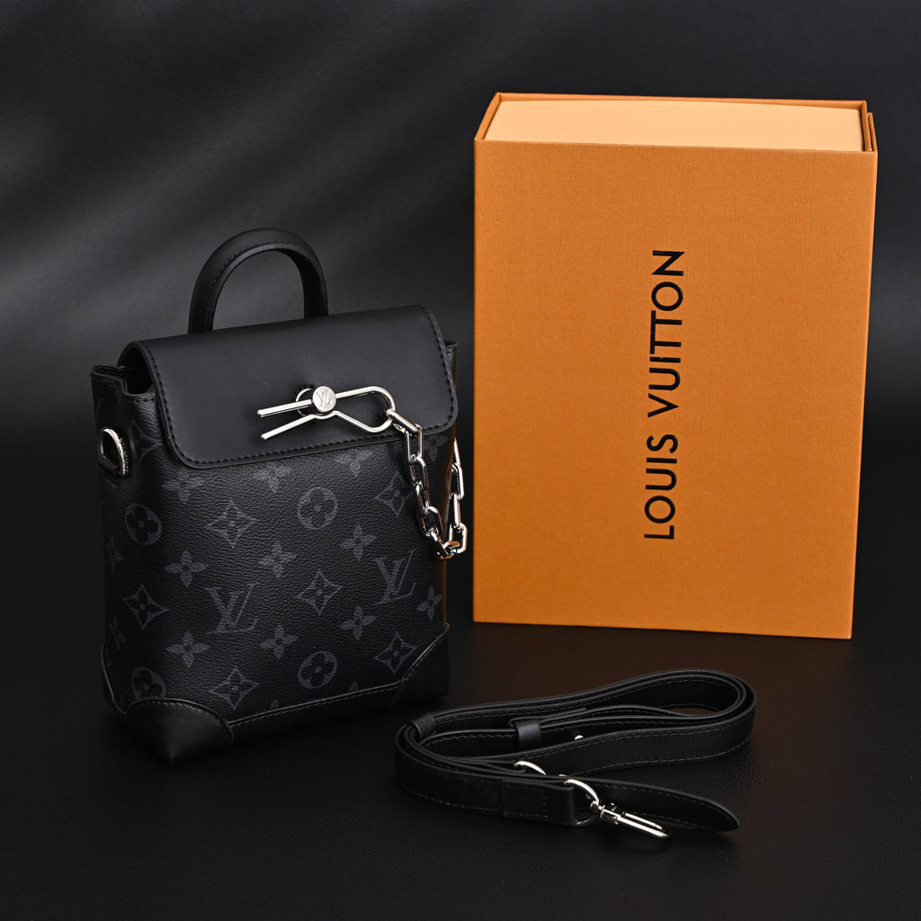 Louis Vuitton Soft Trunk Messenger ¨C Monogram Eclipse Canvas with Silver Chain
