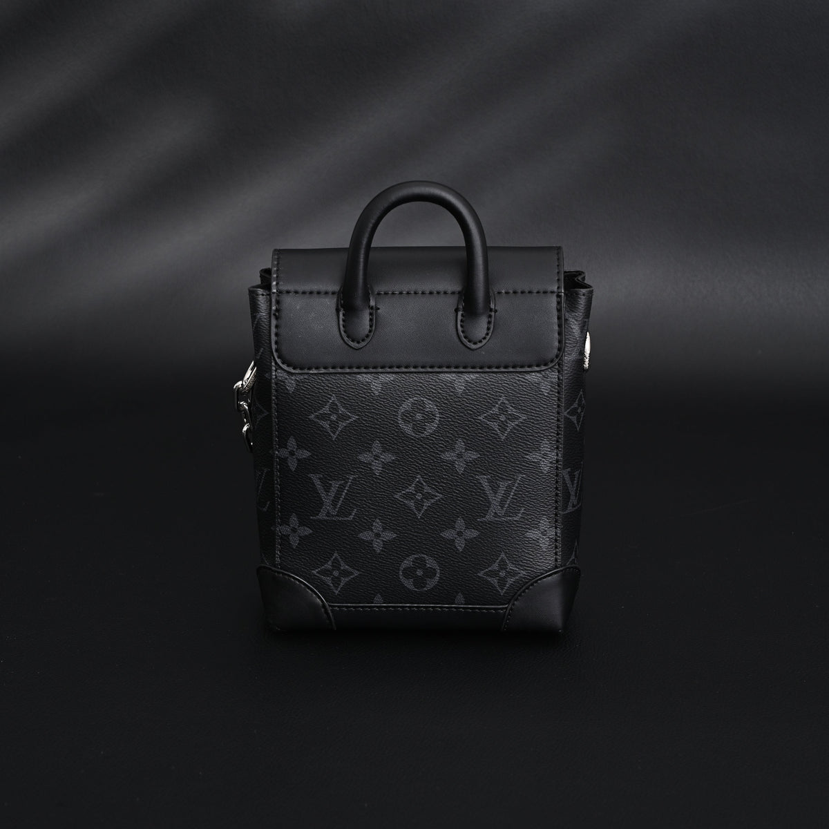 Louis Vuitton Soft Trunk Messenger ¨C Monogram Eclipse Canvas with Silver Chain