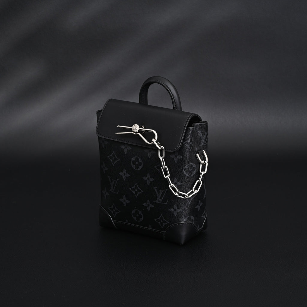 Louis Vuitton Soft Trunk Messenger ¨C Monogram Eclipse Canvas with Silver Chain