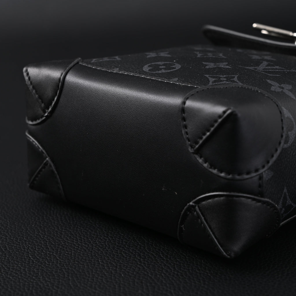Louis Vuitton Soft Trunk Messenger ¨C Monogram Eclipse Canvas with Silver Chain