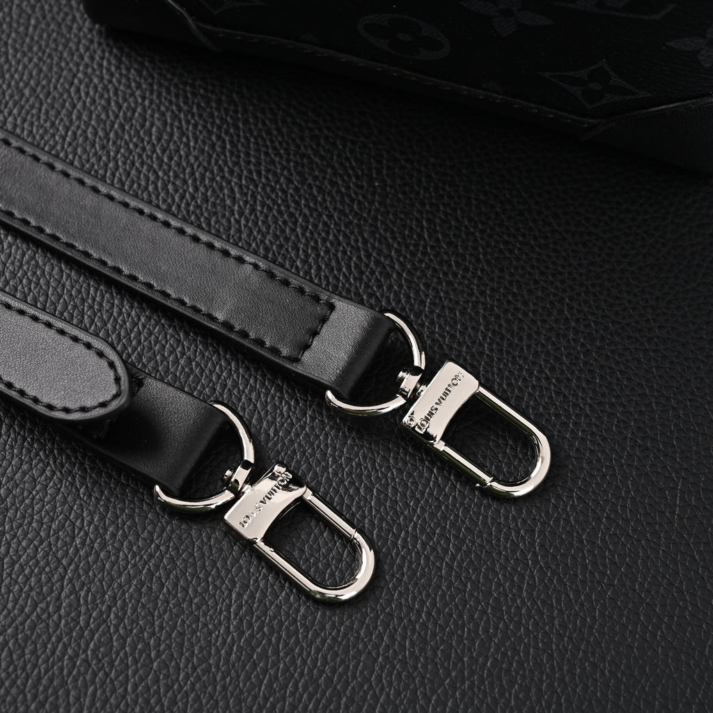 Louis Vuitton Soft Trunk Messenger ¨C Monogram Eclipse Canvas with Silver Chain
