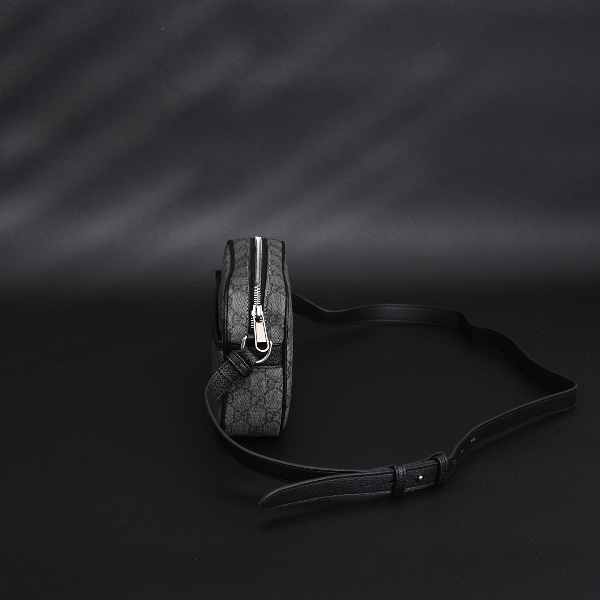 Gucci Ophidia GG Supreme Belt Bag ¨C Black/Grey Monogram