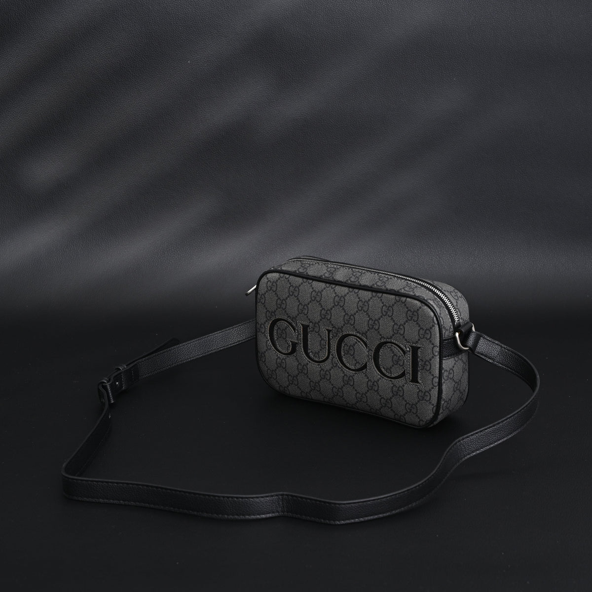 Gucci Ophidia GG Supreme Belt Bag ¨C Black/Grey Monogram