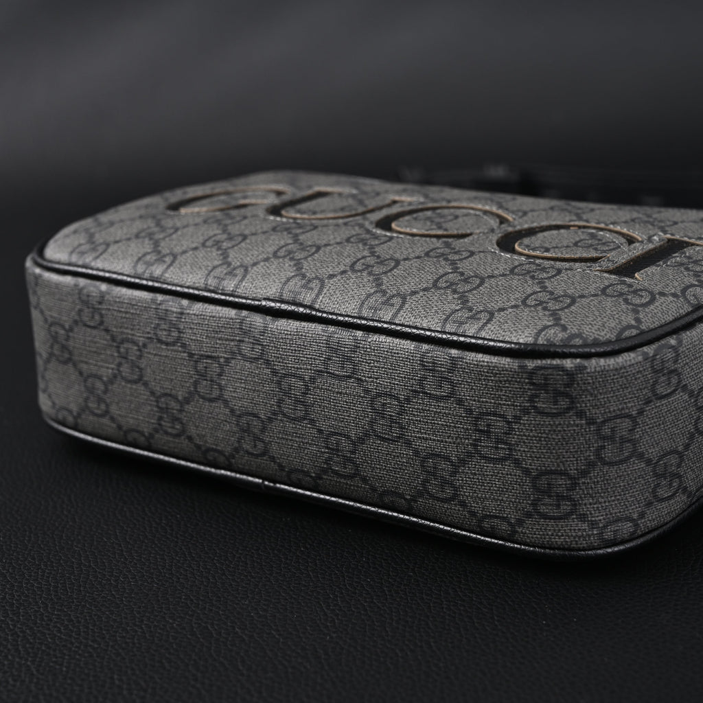 Gucci Ophidia GG Supreme Belt Bag ¨C Black/Grey Monogram