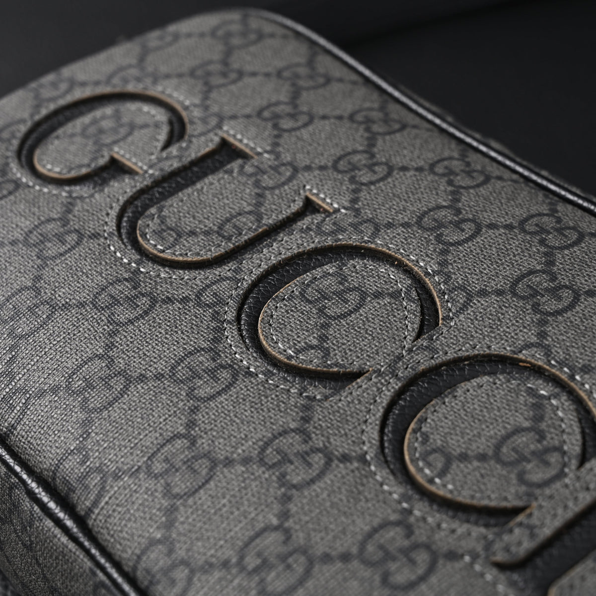Gucci Ophidia GG Supreme Belt Bag ¨C Black/Grey Monogram