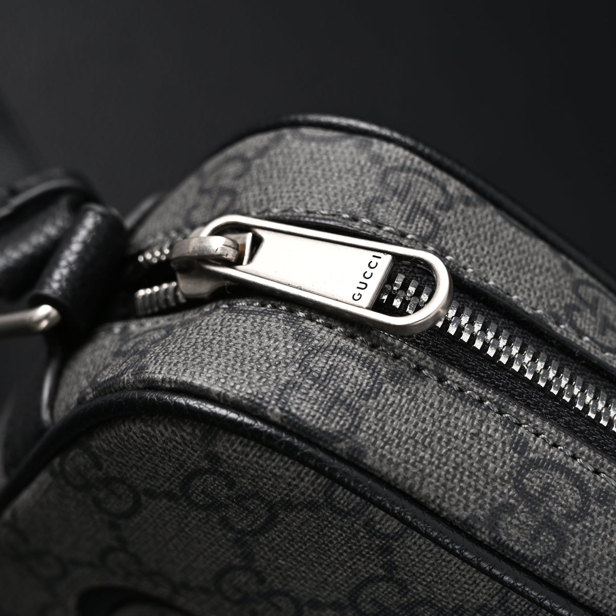 Gucci Ophidia GG Supreme Belt Bag ¨C Black/Grey Monogram