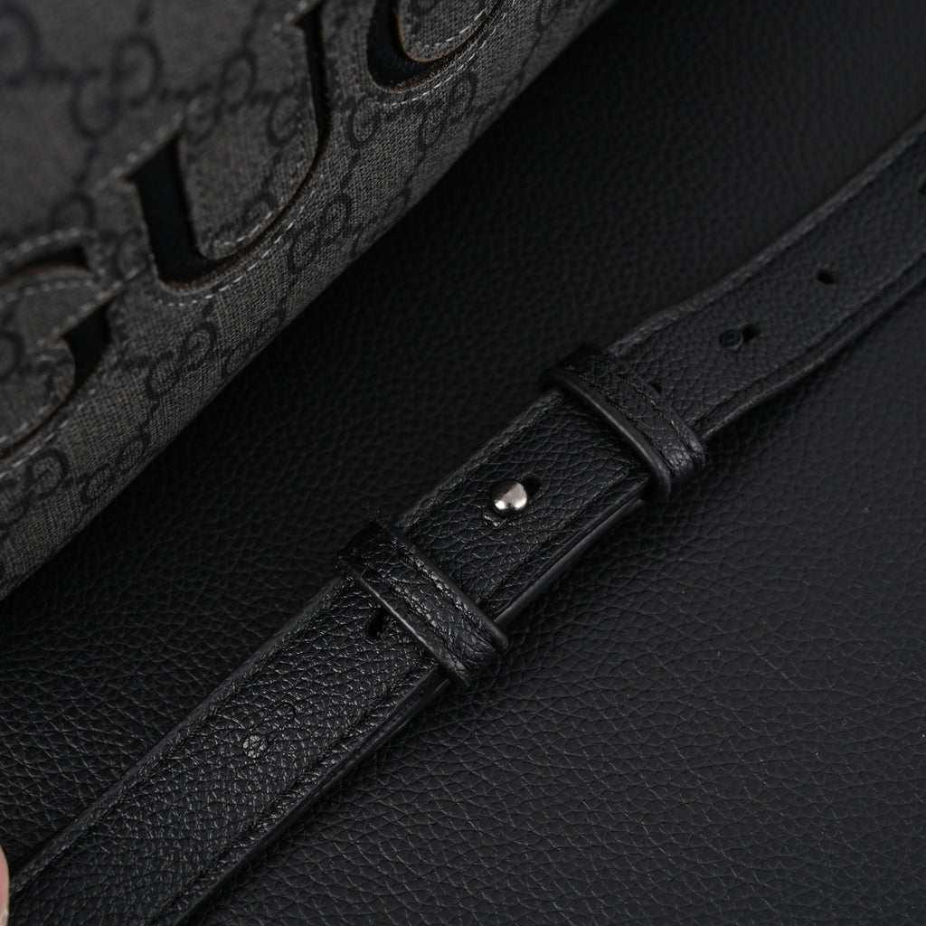 Gucci Ophidia GG Supreme Belt Bag ¨C Black/Grey Monogram