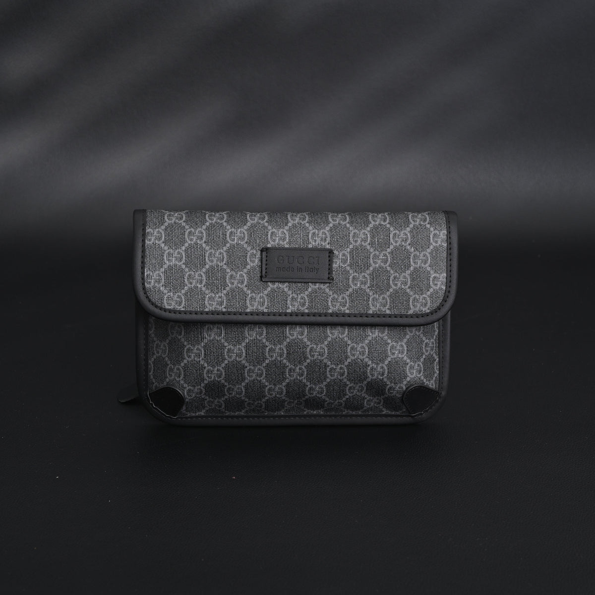 Gucci Ophidia GG Supreme Belt Bag ¨C Black/Grey with Web Strap