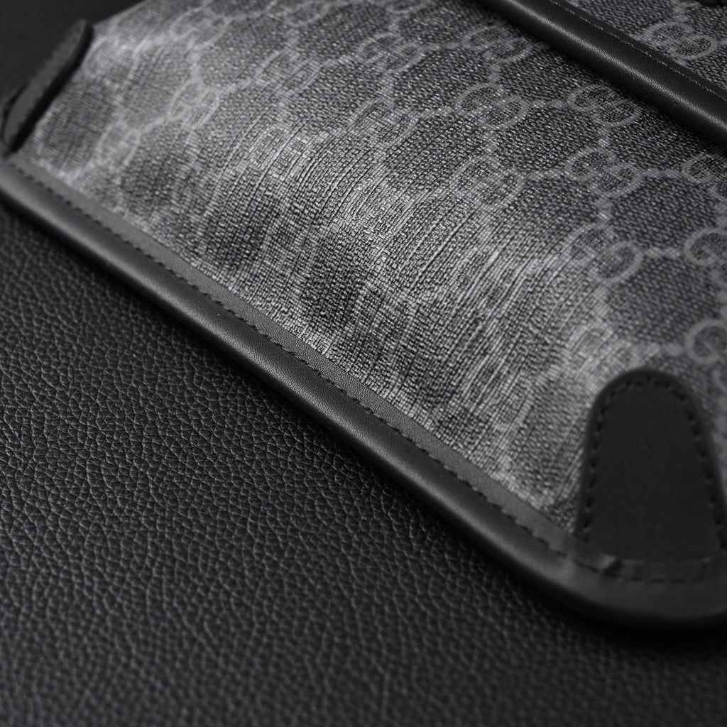 Gucci Ophidia GG Supreme Belt Bag ¨C Black/Grey with Web Strap