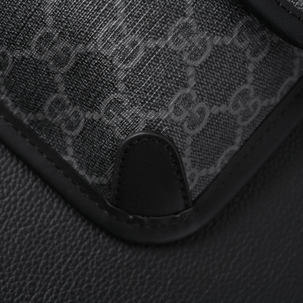 Gucci Ophidia GG Supreme Belt Bag ¨C Black/Grey with Web Strap