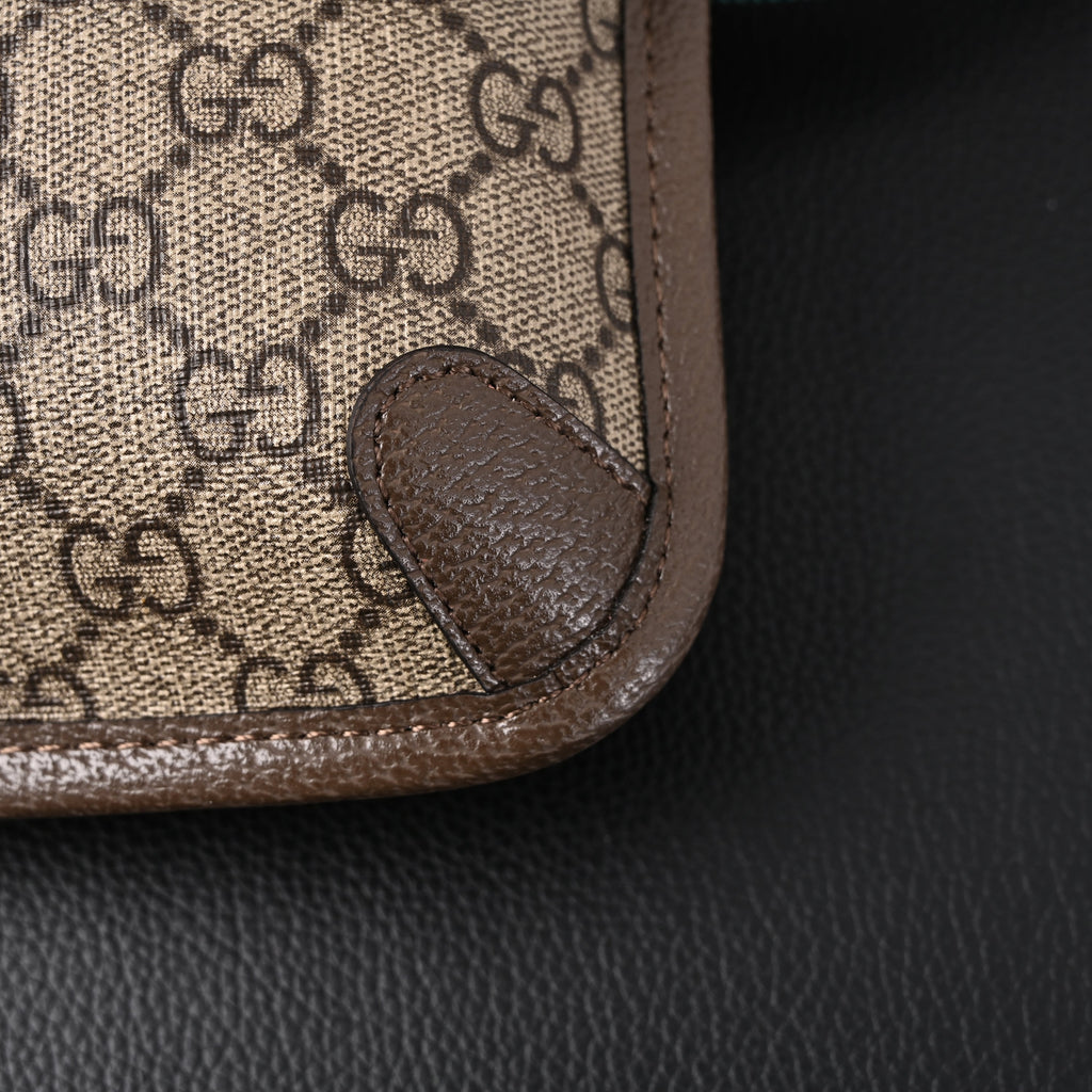 Gucci Ophidia GG Supreme Mini Belt Bag ¨C Beige/Ebony with Web Stripe