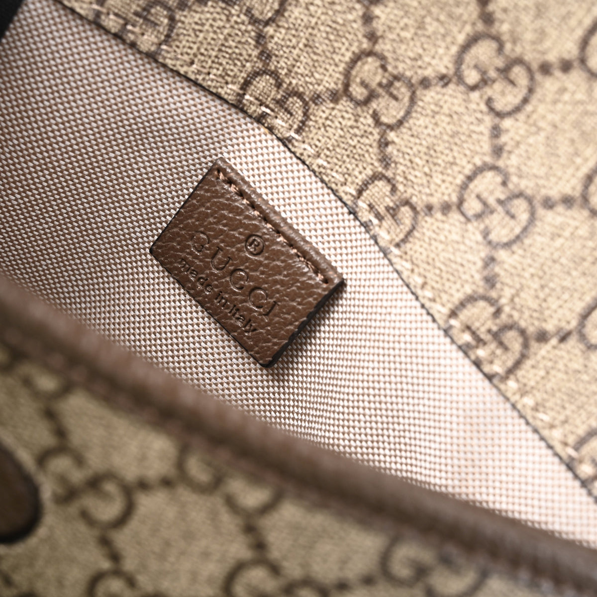 Gucci Ophidia GG Supreme Mini Belt Bag ¨C Beige/Ebony with Web Stripe