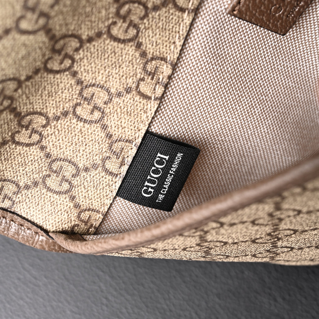 Gucci Ophidia GG Supreme Mini Belt Bag ¨C Beige/Ebony with Web Stripe