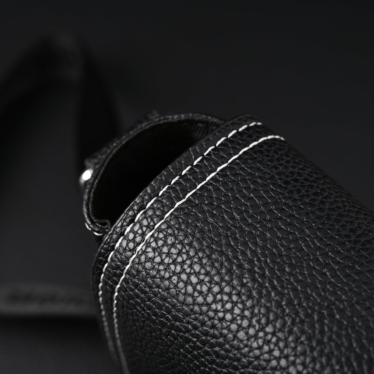 Dior Saddle Crossbody Bag ¨C Black Grained Calfskin with Silver-Tone Hardware
