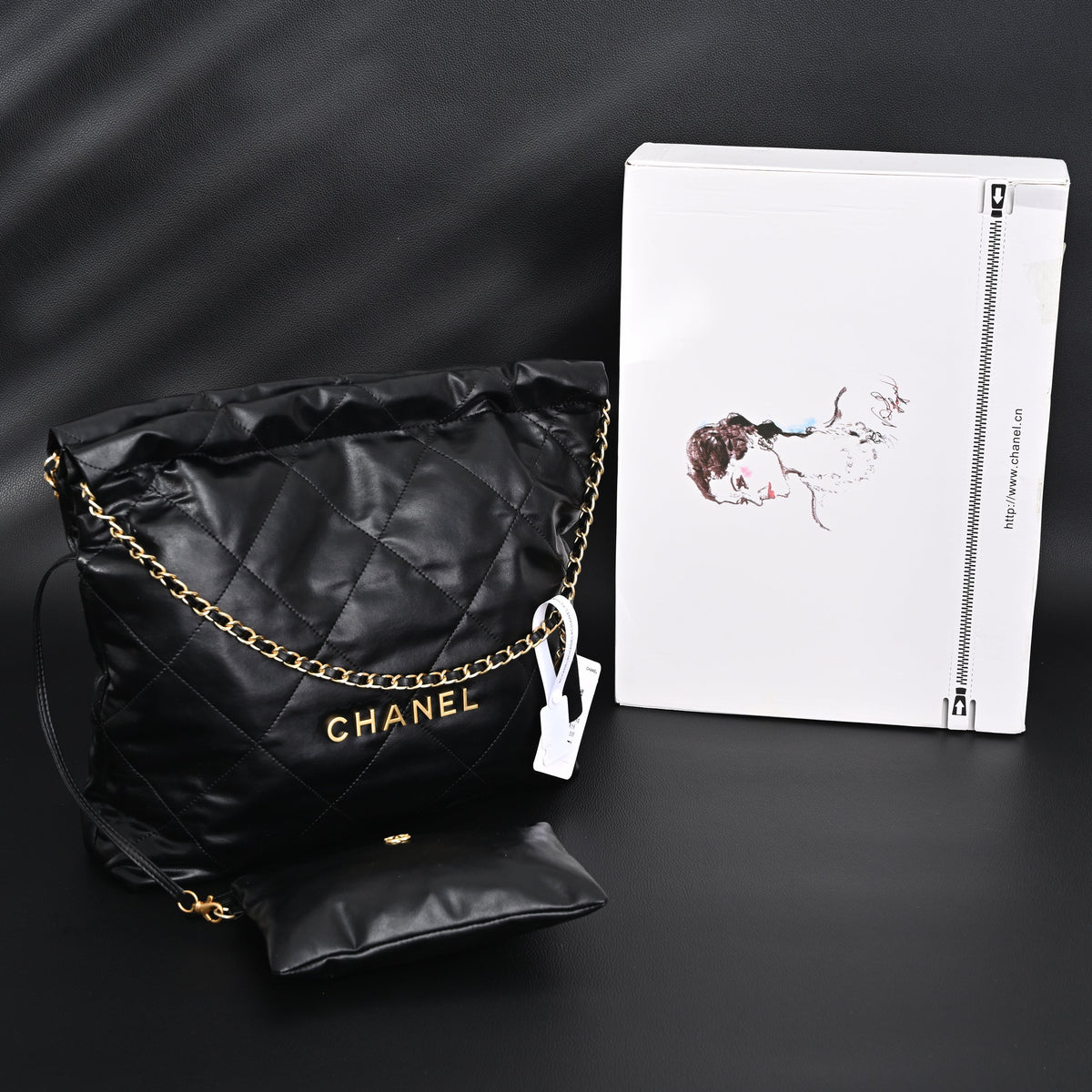 Chanel 19 Flap Bag ¨C Black Quilted Lambskin with Gold & Ruthenium Hardware
