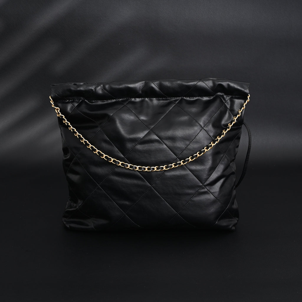 Chanel 19 Flap Bag ¨C Black Quilted Lambskin with Gold & Ruthenium Hardware