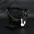 Chanel 19 Flap Bag ¨C Black Quilted Lambskin with Gold & Ruthenium Hardware