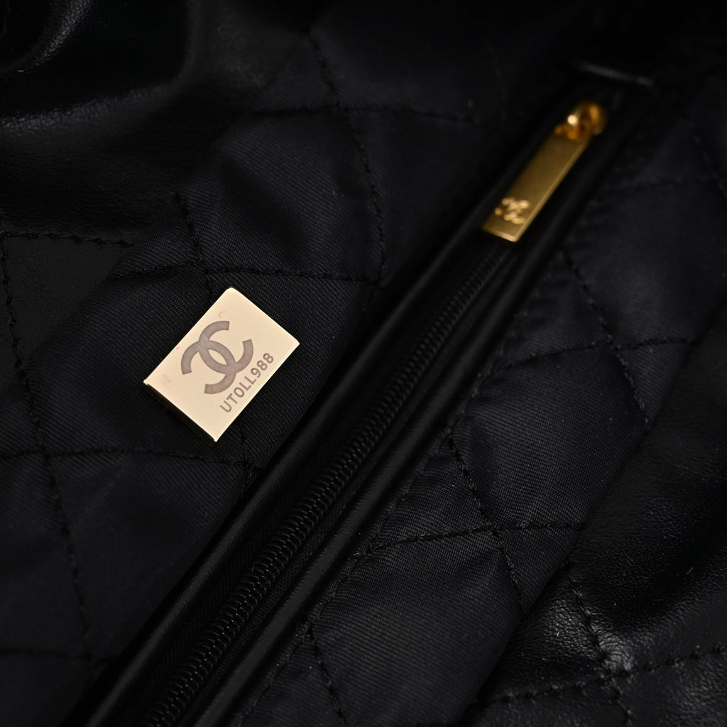 Chanel 19 Flap Bag ¨C Black Quilted Lambskin with Gold & Ruthenium Hardware