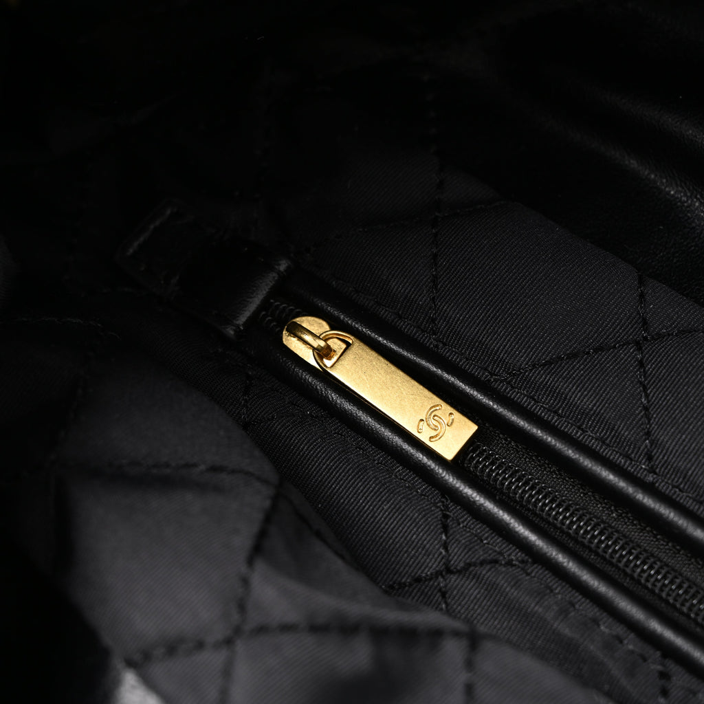 Chanel 19 Flap Bag ¨C Black Quilted Lambskin with Gold & Ruthenium Hardware