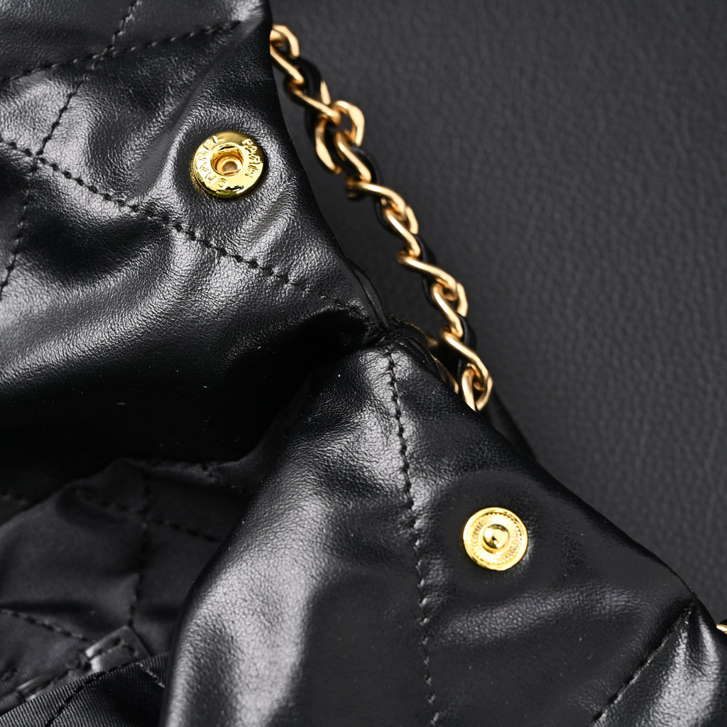 Chanel 19 Flap Bag ¨C Black Quilted Lambskin with Gold & Ruthenium Hardware