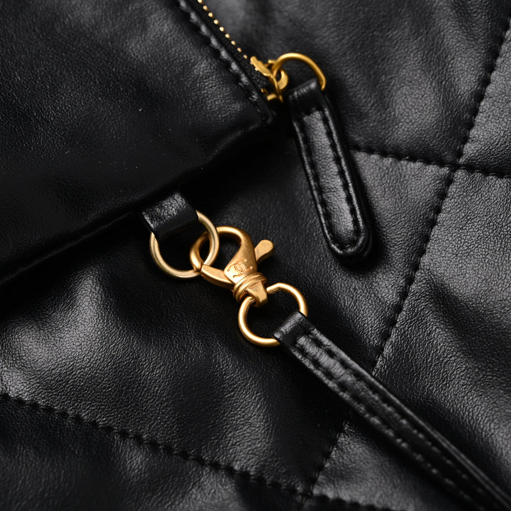 Chanel 19 Flap Bag ¨C Black Quilted Lambskin with Gold & Ruthenium Hardware