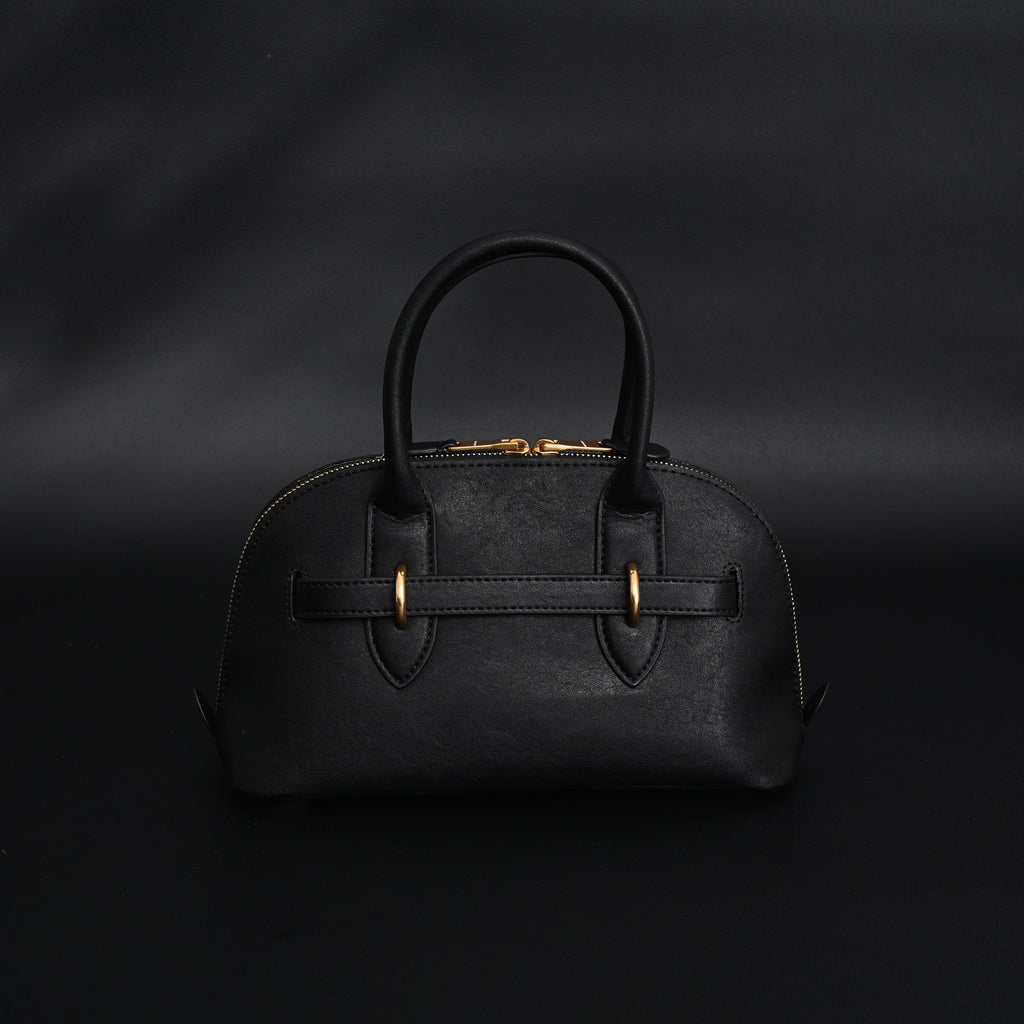 Miu Miu Black Leather Satchel Bag ¨C Medium Structured Tote