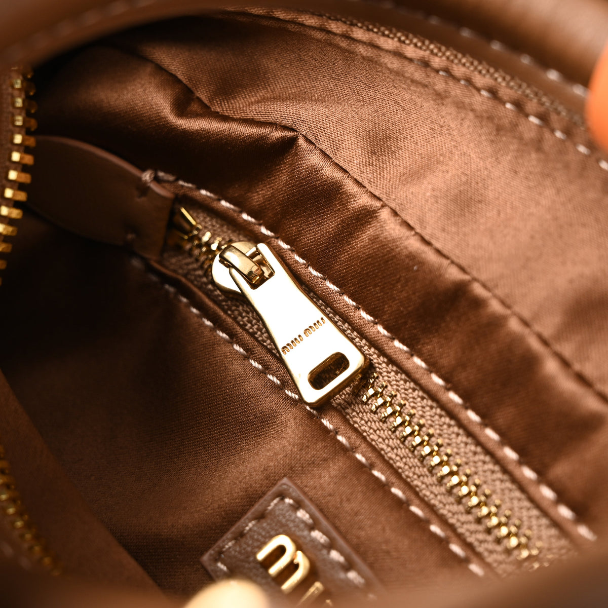 Miu Miu Matelass¨¦ Leather Top Handle Bag ¨C Caramel Brown