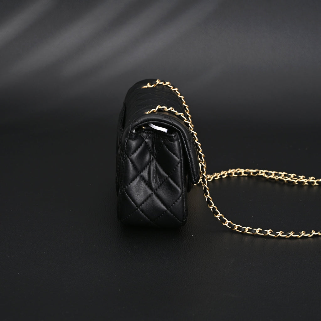 Chanel Classic Flap Mini Bag ¨C Black Quilted Lambskin with Gold-Tone Hardware