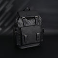 Coach Men¡¯s Leather Backpack ¨C Black Signature Canvas
