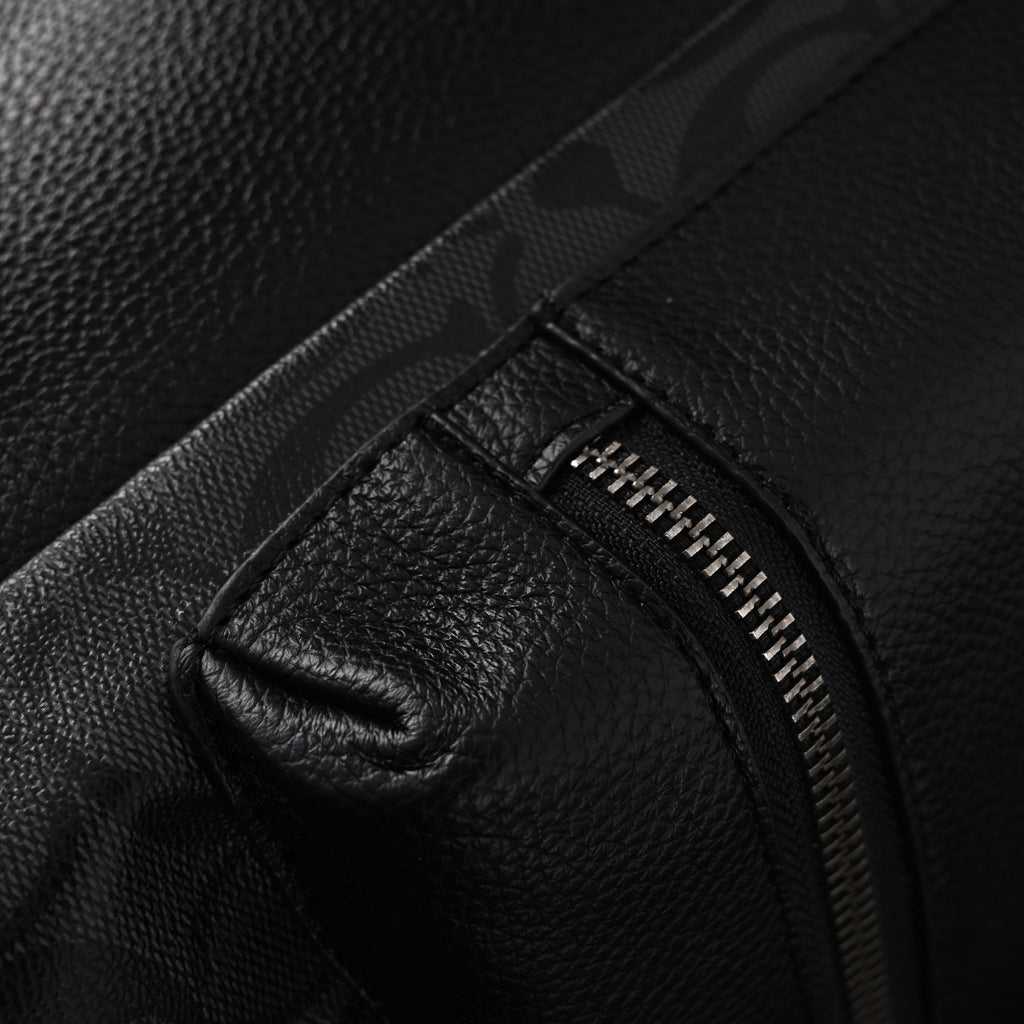 Coach Men¡¯s Leather Backpack ¨C Black Signature Canvas
