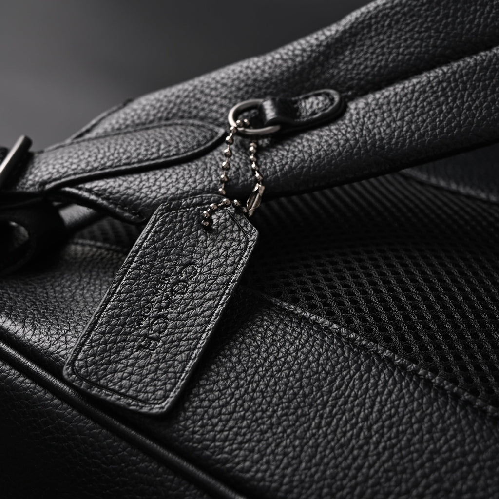 Coach Men¡¯s Leather Backpack ¨C Black Signature Canvas