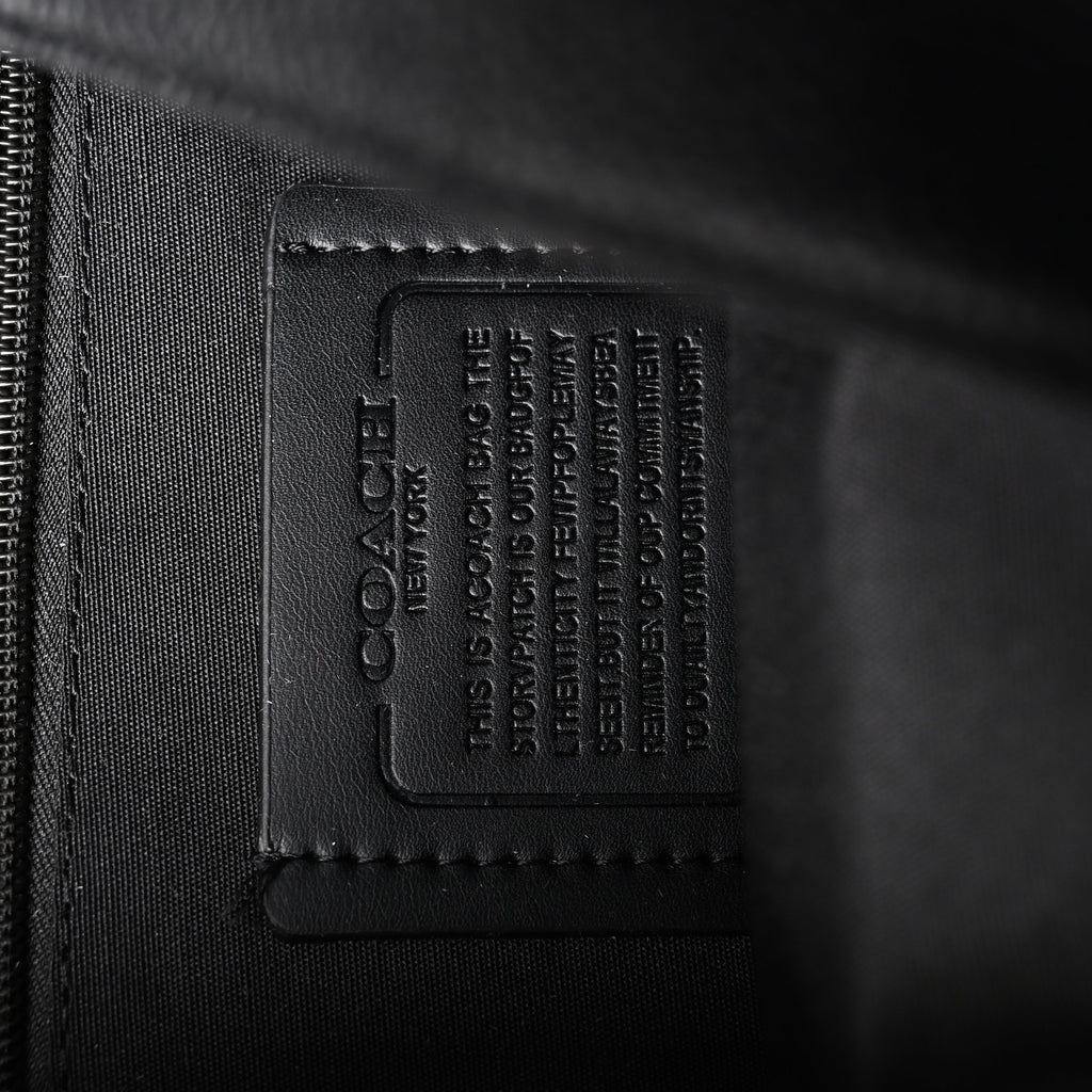 Coach Men¡¯s Leather Backpack ¨C Black Signature Canvas