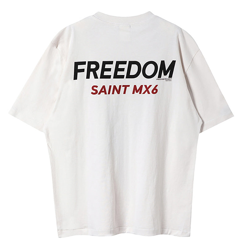 Saint Michael Cartoon Printed Vintage Washed T-Shirt