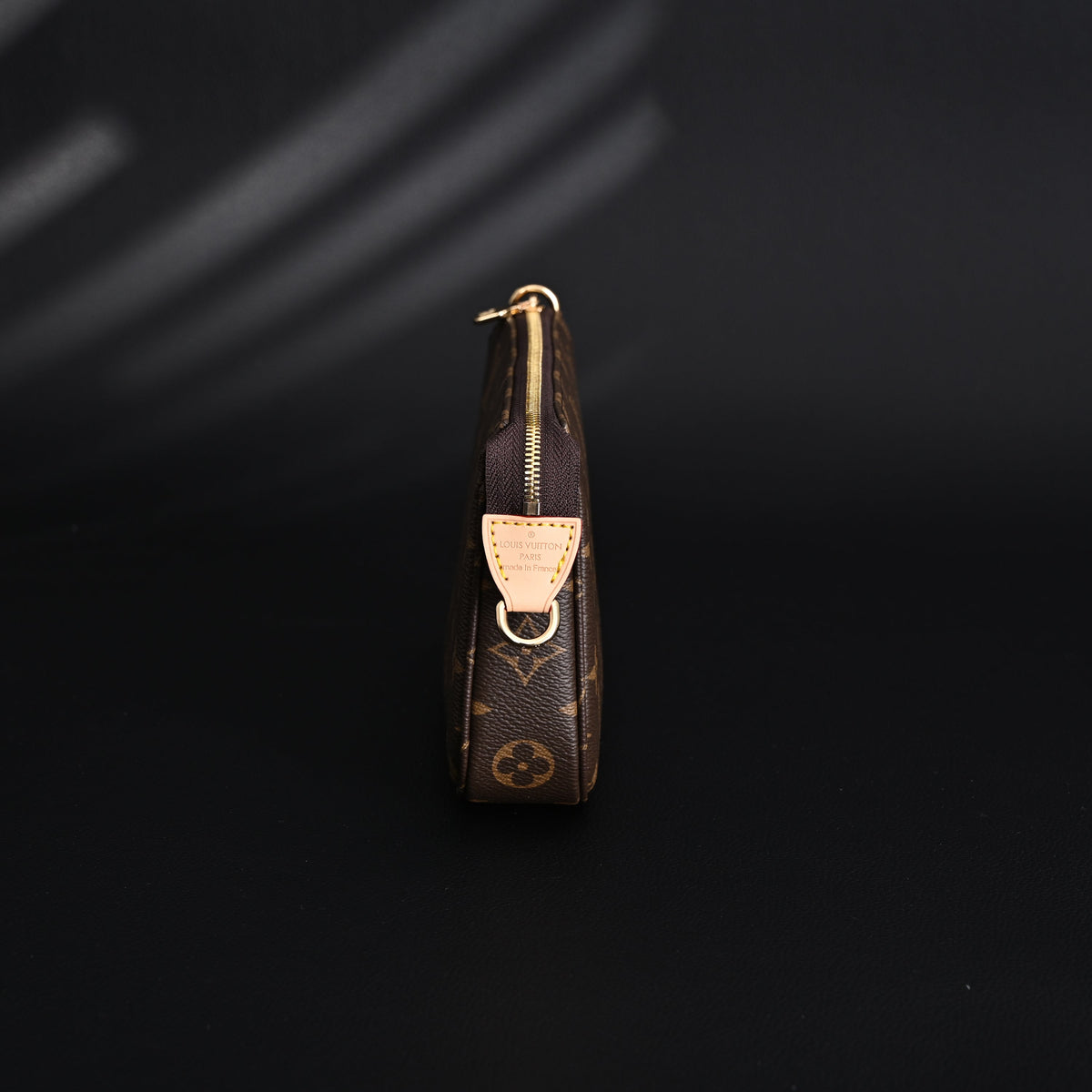 Louis Vuitton Pochette Accessoires Monogram Canvas Clutch Bag ¨C Brown with Gold Chain (M82766)
