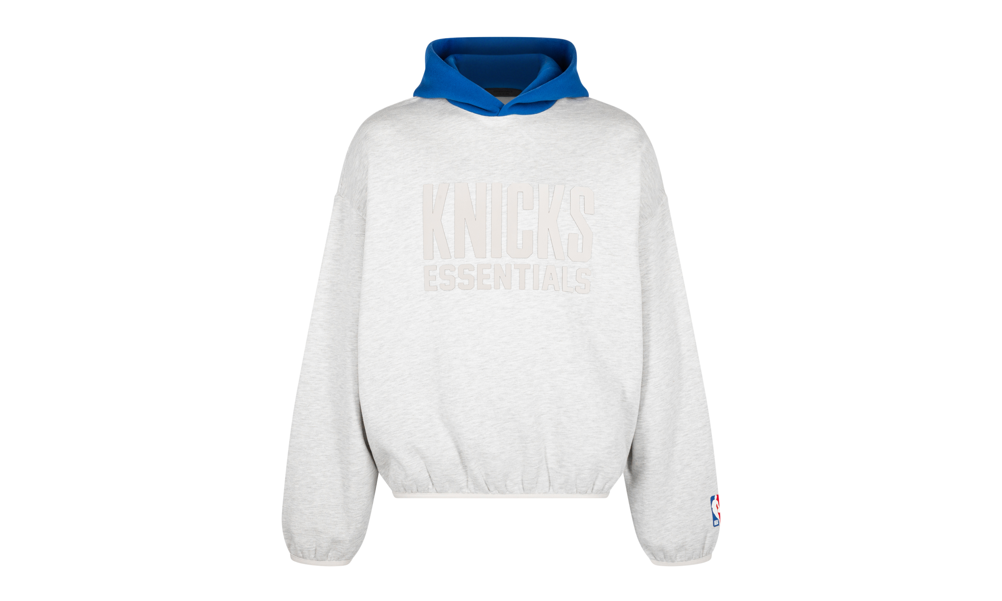 ESSENTIALS HOODIE "Knicks - LIGHT HEATHER / BLUE" 192AL246301F