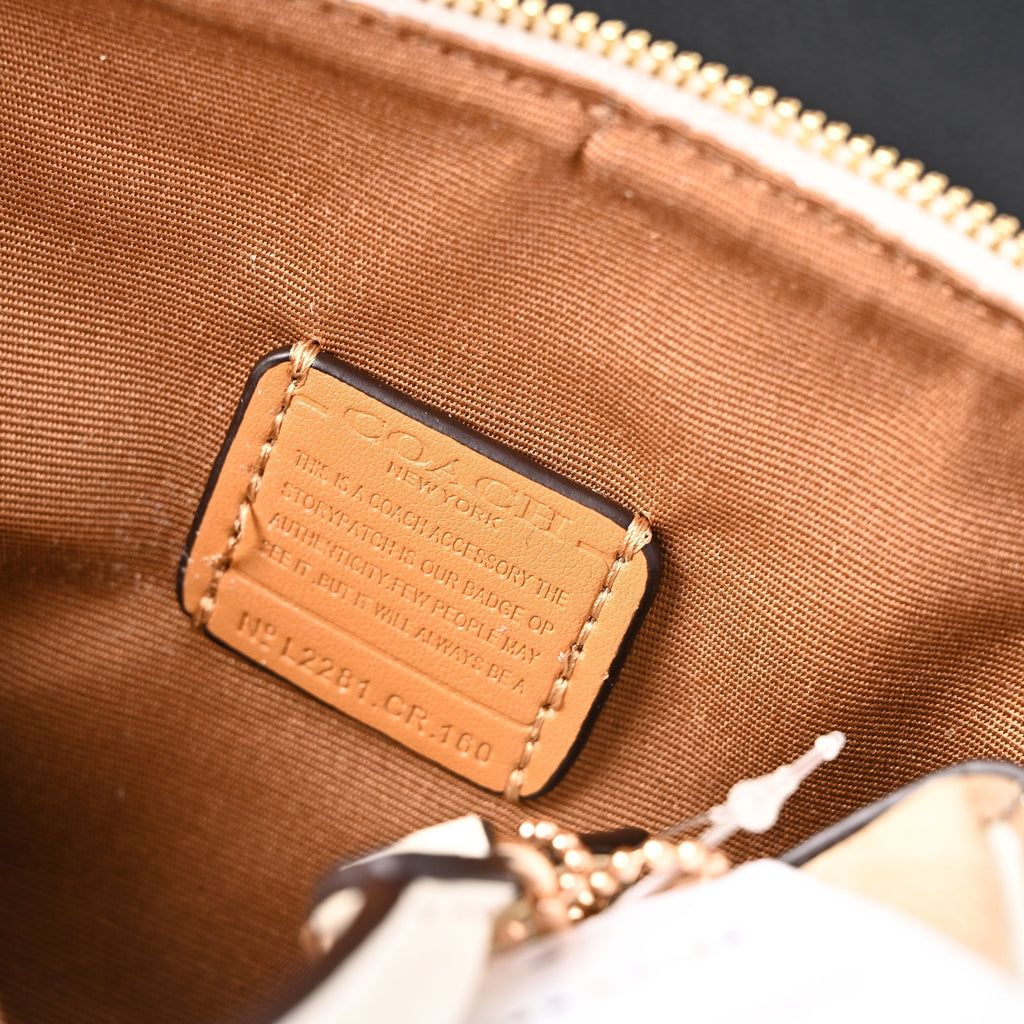 Coach Rowan Satchel ¨C Signature Canvas Top Handle Bag with Crossbody Strap (Khaki/Chalk)