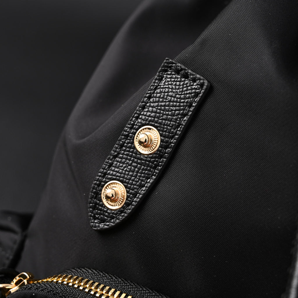 Burberry The Rucksack ¨C Black Nylon & Leather Backpack with Gold-Tone Hardware