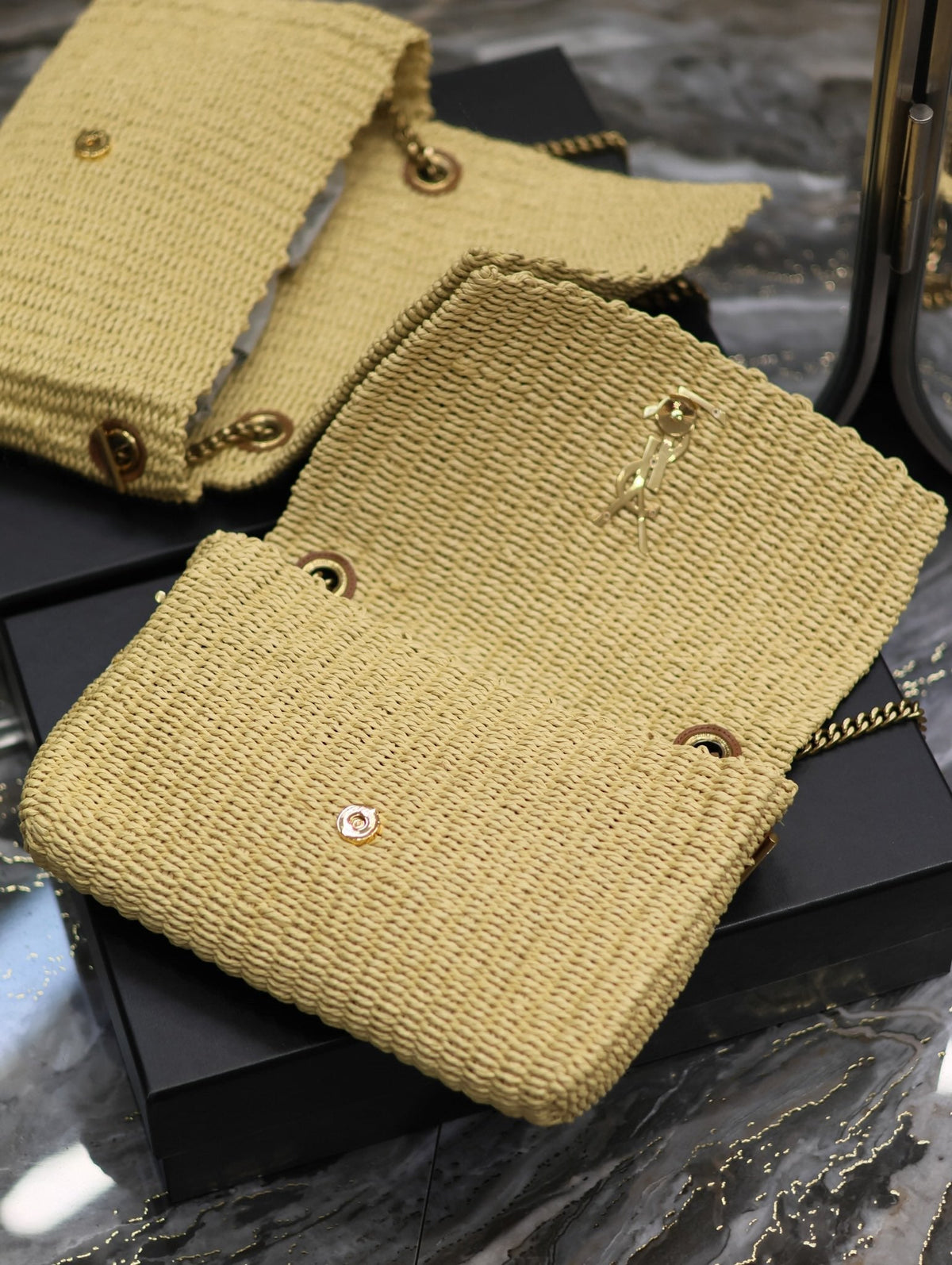 YSL Kate In Raffia - 28.5?¨¢20?¨¢6cm